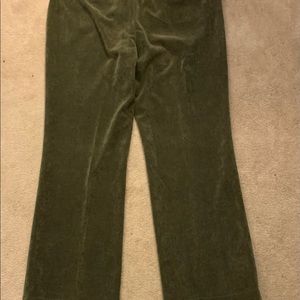 Coldwater Creek, P10, Olive Green Flare Pants